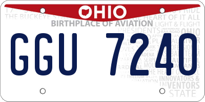 OH license plate GGU7240