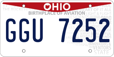 OH license plate GGU7252