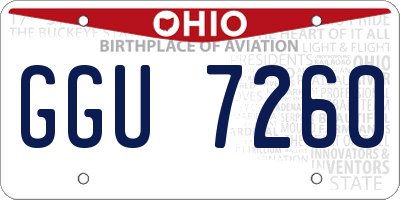 OH license plate GGU7260