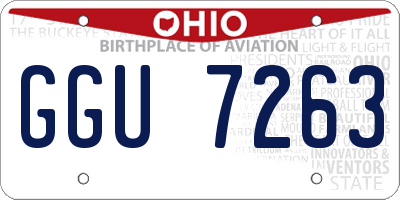 OH license plate GGU7263