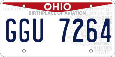 OH license plate GGU7264