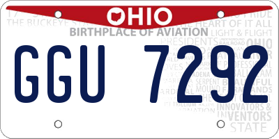 OH license plate GGU7292