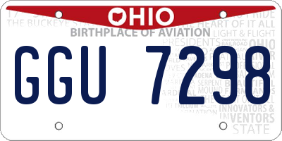 OH license plate GGU7298