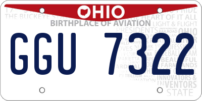 OH license plate GGU7322