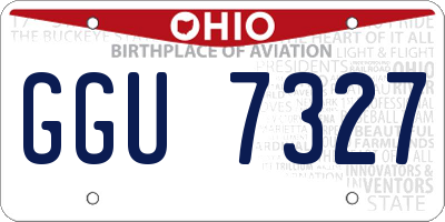 OH license plate GGU7327