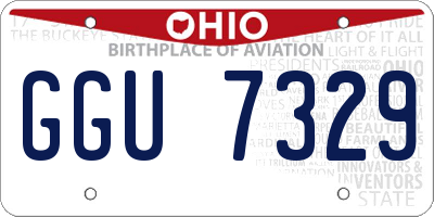 OH license plate GGU7329