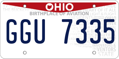 OH license plate GGU7335