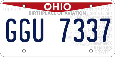 OH license plate GGU7337