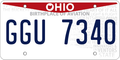 OH license plate GGU7340