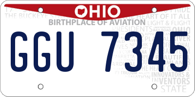 OH license plate GGU7345