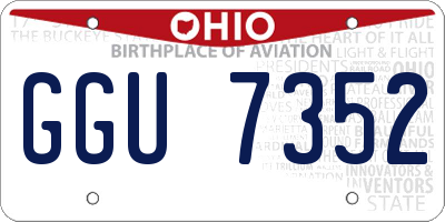 OH license plate GGU7352