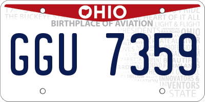 OH license plate GGU7359