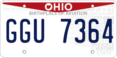 OH license plate GGU7364