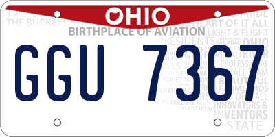 OH license plate GGU7367