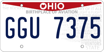 OH license plate GGU7375