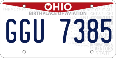OH license plate GGU7385