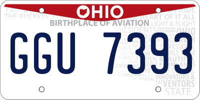 OH license plate GGU7393