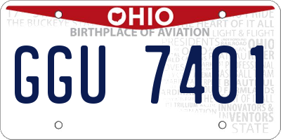 OH license plate GGU7401
