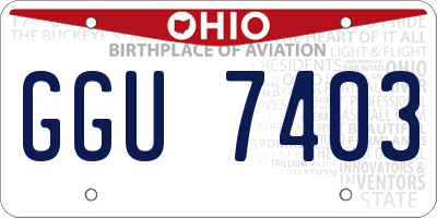 OH license plate GGU7403