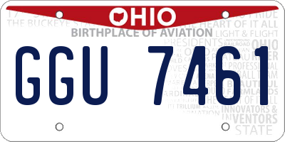 OH license plate GGU7461