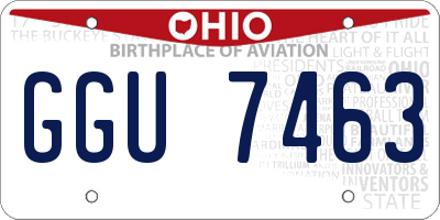 OH license plate GGU7463