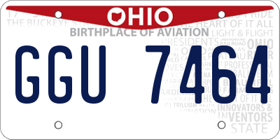 OH license plate GGU7464