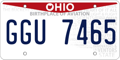 OH license plate GGU7465