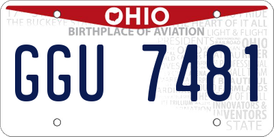 OH license plate GGU7481