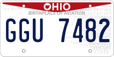 OH license plate GGU7482