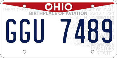 OH license plate GGU7489