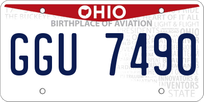 OH license plate GGU7490