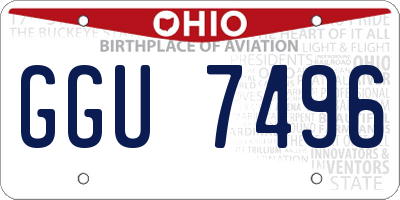 OH license plate GGU7496