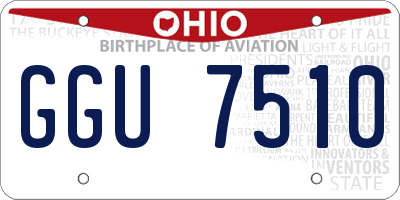 OH license plate GGU7510