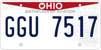 OH license plate GGU7517