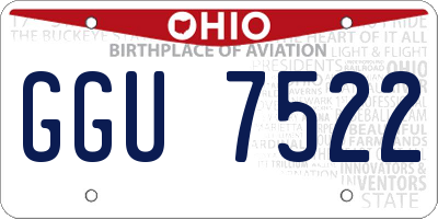 OH license plate GGU7522