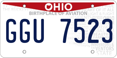 OH license plate GGU7523