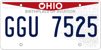 OH license plate GGU7525