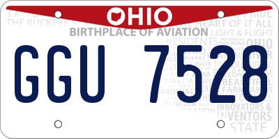 OH license plate GGU7528