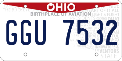 OH license plate GGU7532