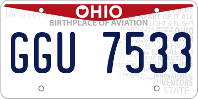 OH license plate GGU7533