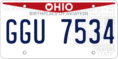 OH license plate GGU7534