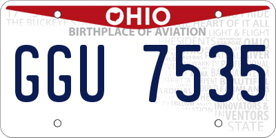 OH license plate GGU7535