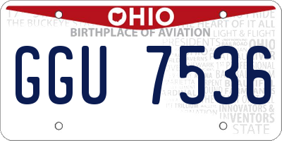 OH license plate GGU7536