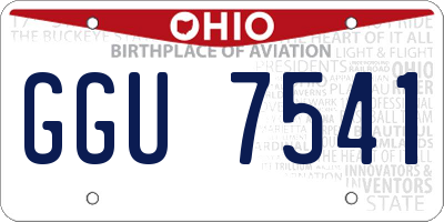 OH license plate GGU7541