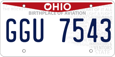 OH license plate GGU7543