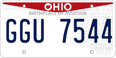 OH license plate GGU7544