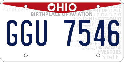 OH license plate GGU7546