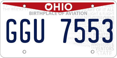 OH license plate GGU7553