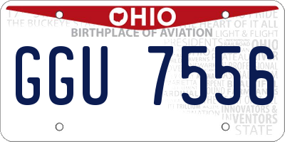 OH license plate GGU7556