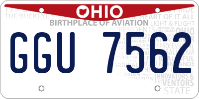 OH license plate GGU7562